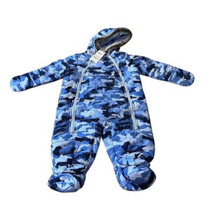 First Impressions Boys Blue Camo Snowsuit Winter Outerwear